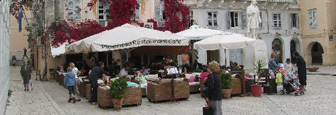 Restaurant in Kerkyra op het Griekse eiland Corfu