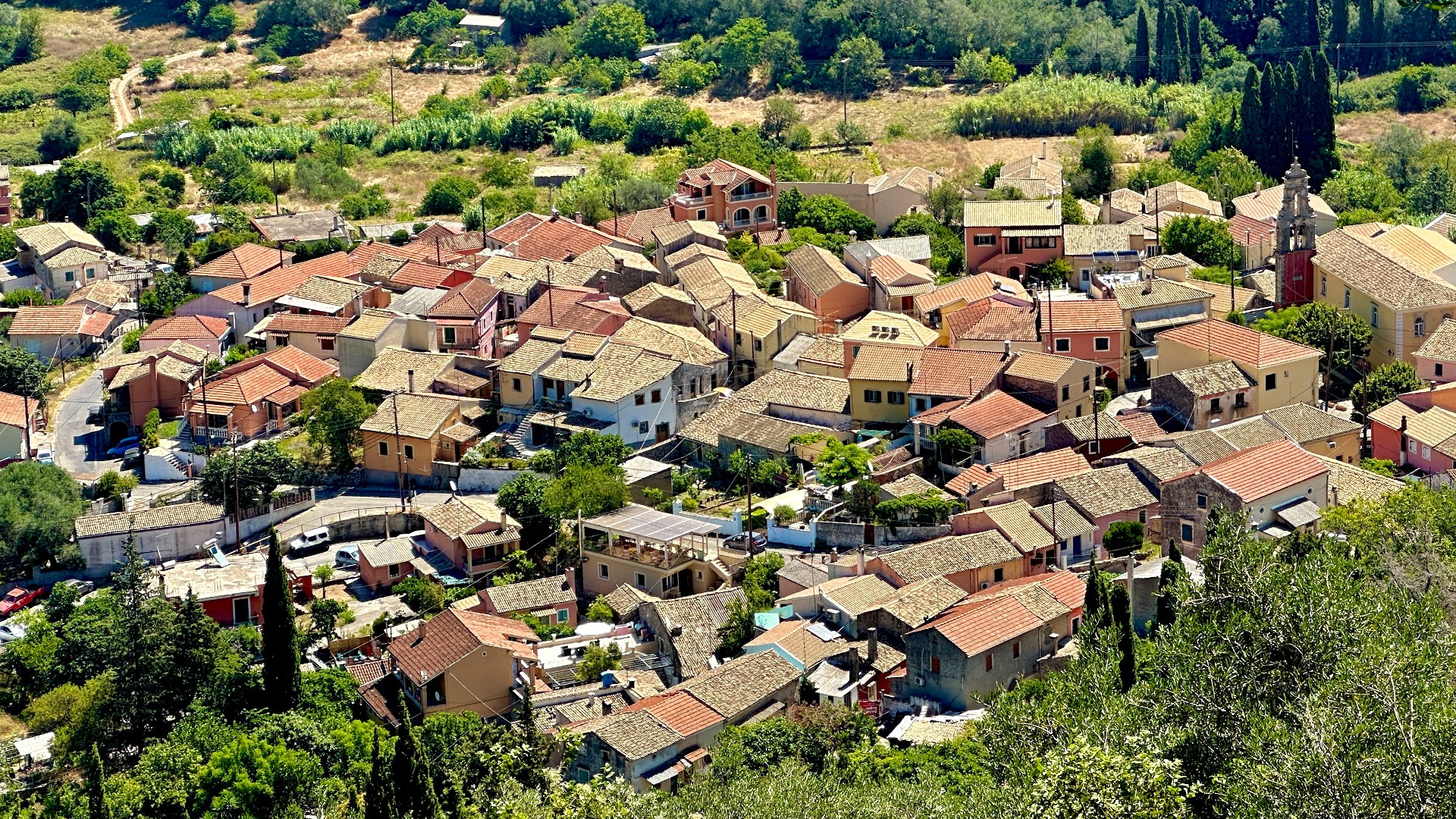 Bergdorp op Corfu